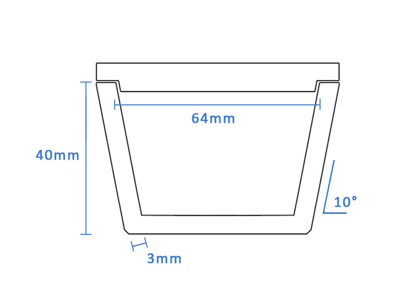 Bornitrid-Tiegel BN-TCR6440